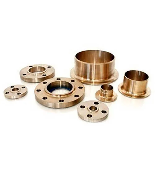 Copper nickel flanges and stub ends used in composite flange assemblies