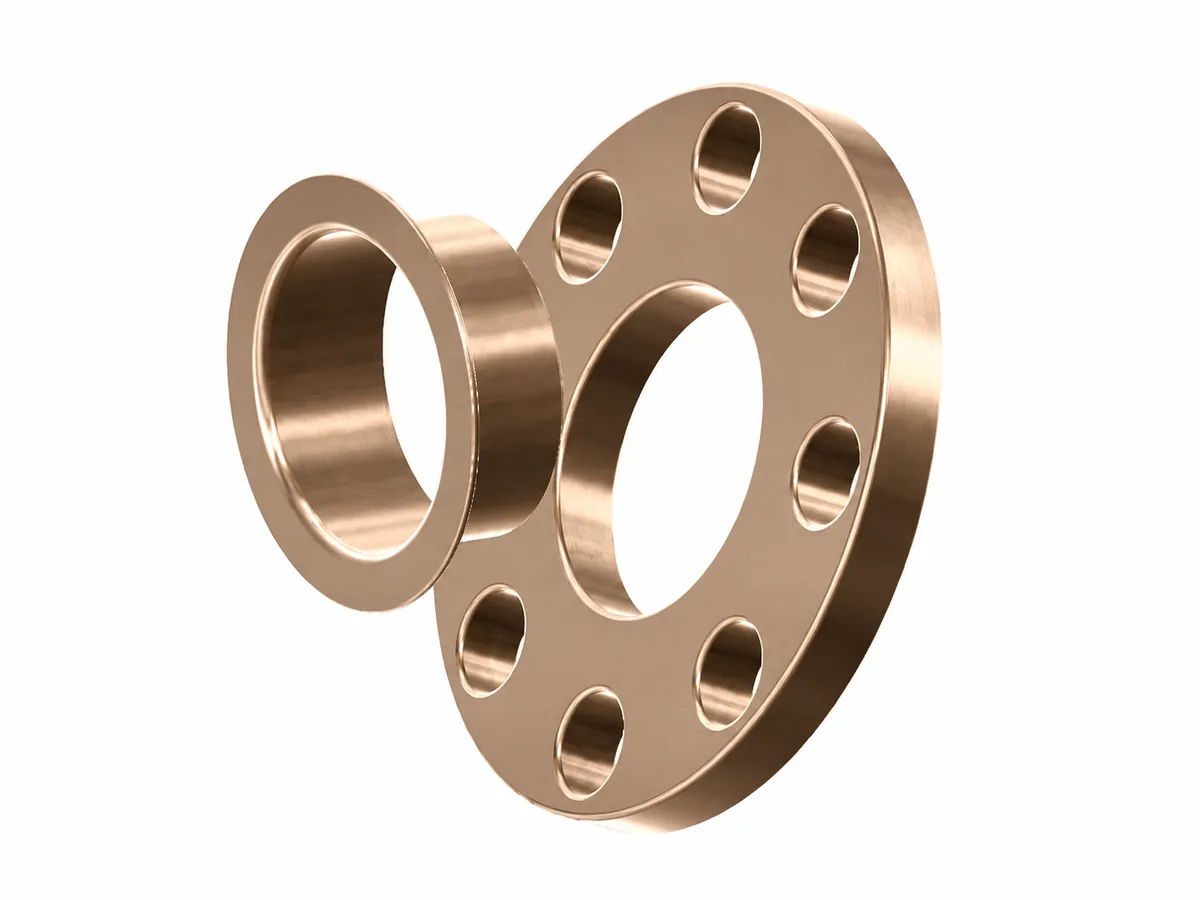 Copper nickel lap joint flange with matching stub end