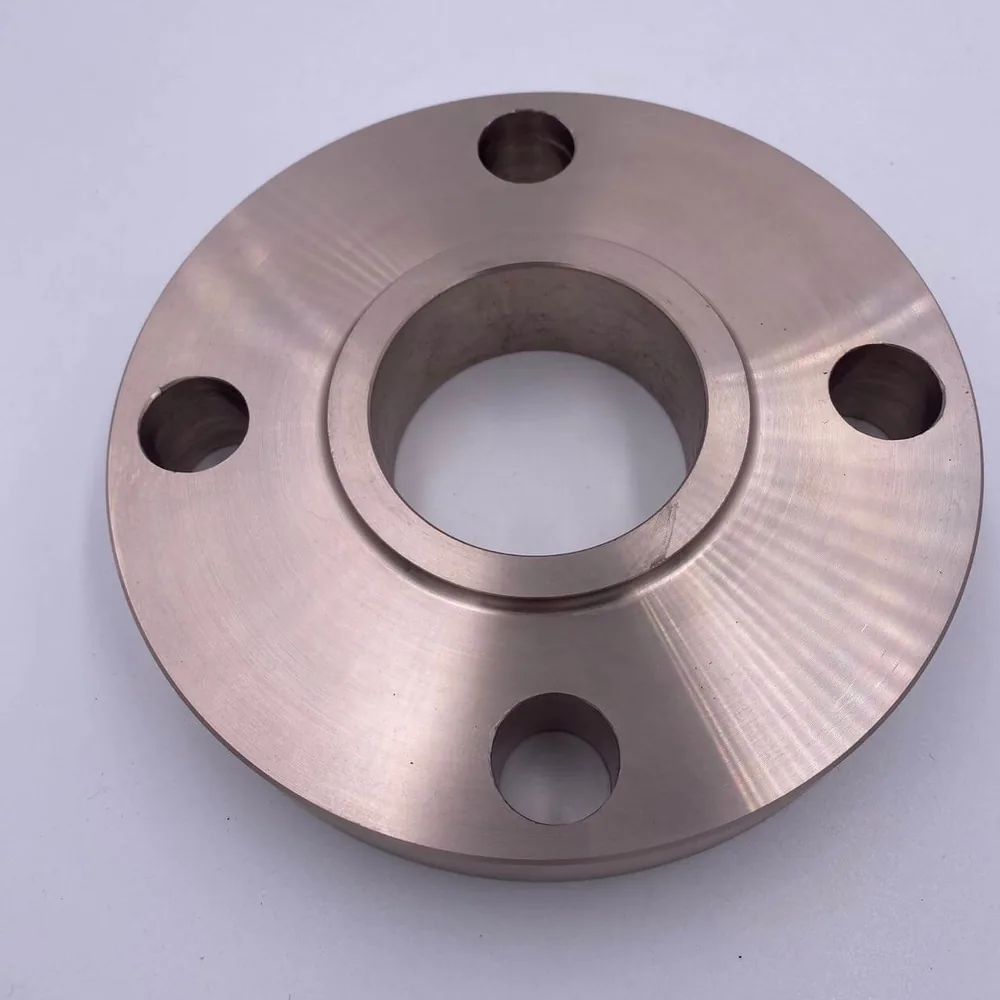 Copper nickel slip-on flange showing raised face and bore