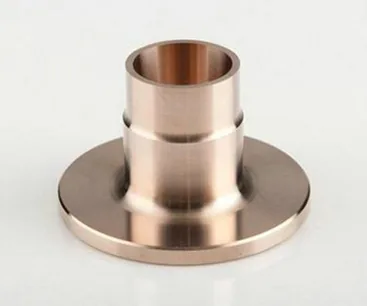Copper nickel weld neck style flange with extended hub used as an expander flange